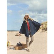 Heritage Navy Fleece Longline Cape