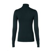 Buttoned Knit Roll Neck