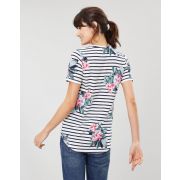 Celina Print Drapey V Neck With Chain Stitch Detail