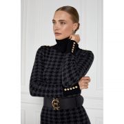 Heritage Jumper Dress - Grey Houndstooth