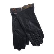 Tartan Trimmed Leather Gloves