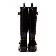 Sherpa Lined Regency Wellington - Black Croc