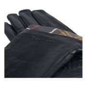 Tartan Trimmed Leather Gloves