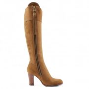 Womens High Heeled Regina Tan Suede