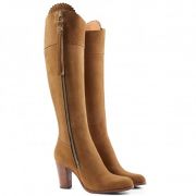 Womens High Heeled Regina Tan Suede