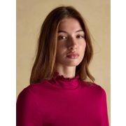Amy Ribbed Long Sleeve High Neck Jersey Top