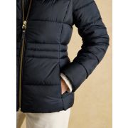 Hadlow Navy Showerproof Padded Coat with Hood