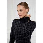 Heritage Jumper Dress - Grey Houndstooth