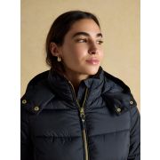 Hadlow Navy Showerproof Padded Coat with Hood