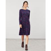 Monica L/S Long Sleeve Waisted Jersey Dress
