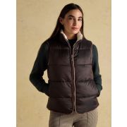 Reversible Faux Fur Brown/Cream Padded Gilet