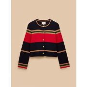 Constance Multistripe Cotton Knitted Cardigan