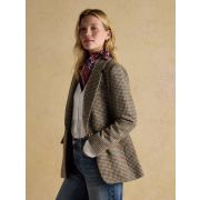 Hackmore Grey Check Relaxed Fit Tweed Wool Blend Blazer