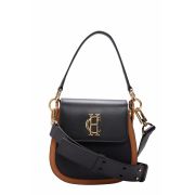 Chelsea Saddle Bag (Black/Tan)