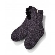 Pom Pom Fleece Lined Crew Sock