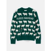 Fleece Navidad Intarsia Knitted Jumper