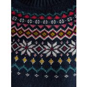 Alba Fairisle High Neck Cotton Rich Jumper