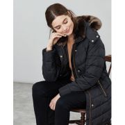 Cherington Chevron Quilted Longline Padded Coat