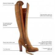 Womens High Heeled Regina Tan Suede