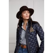 Iridescent Feather Band Trilby Hat - Chocolate