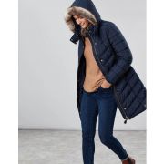 Cherington Chevron Quilted Longline Padded Coat