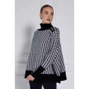 Kingsbury Cape Knit - Houndstooth