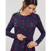 Monica L/S Long Sleeve Waisted Jersey Dress
