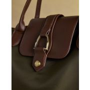 Edie Khaki Green Shopper Bag