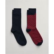 2-Pack Dot & Solid Socks