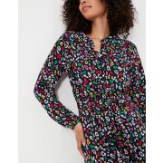 Zoey Frill Neck Long Shirt Dress