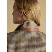 Hackmore Grey Check Relaxed Fit Tweed Wool Blend Blazer
