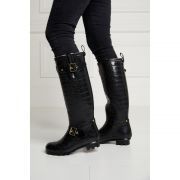 Sherpa Lined Regency Wellington - Black Croc