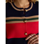 Constance Multistripe Cotton Knitted Cardigan