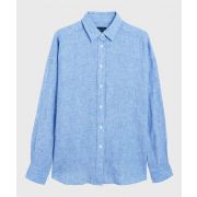 Ladies Oversized Linen Chambray Shirt