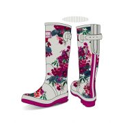 Printed Wellies With Adjustable Back Gusset