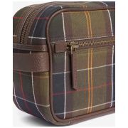 Tartan & Leather Washbag