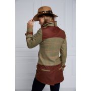 Iridescent Feather Band Trilby Hat - Camel