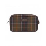 Tartan & Leather Washbag