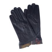 Tartan Trimmed Leather Gloves