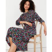 Zoey Frill Neck Long Shirt Dress