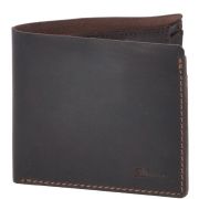 RFid Classic 3 Card Mens Leather Wallet- Brown
