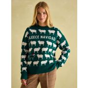 Fleece Navidad Intarsia Knitted Jumper