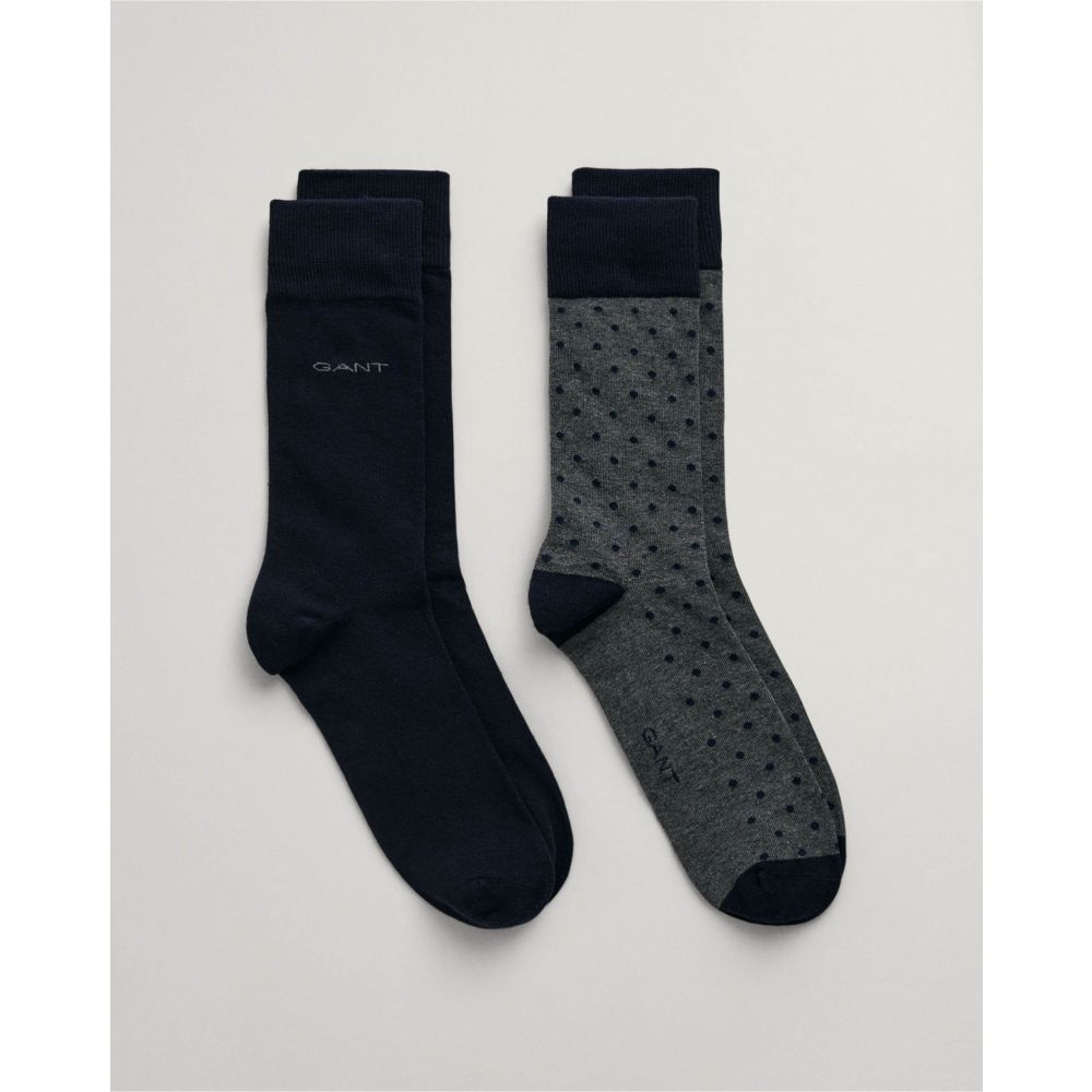 2-Pack Dot & Solid Socks