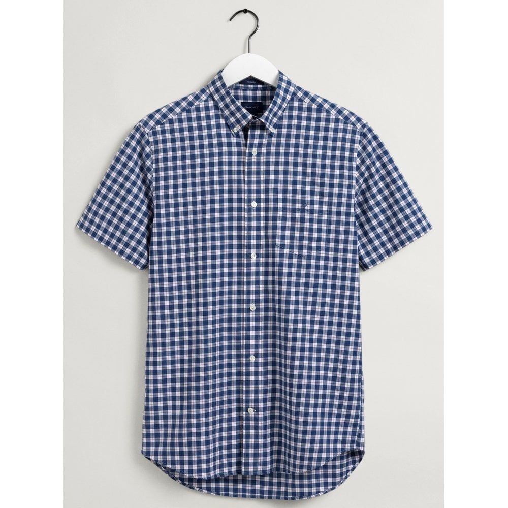 Regular Fit Twill Check Short Sleeve Shirt
