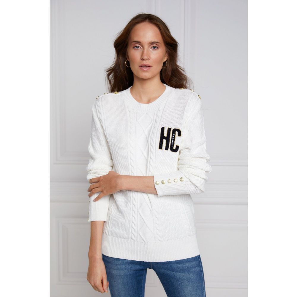 Varsity Cable Knit Jumper