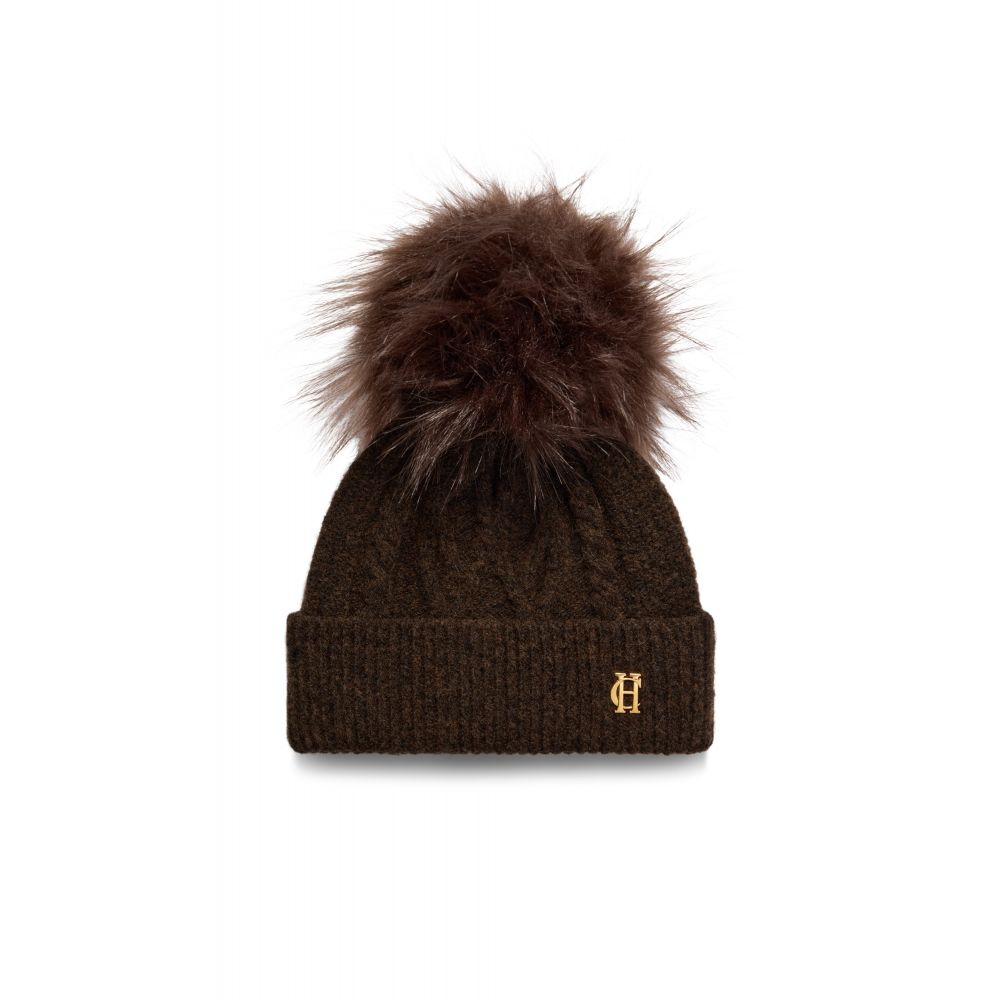 Sloane Cable Bobble Hat