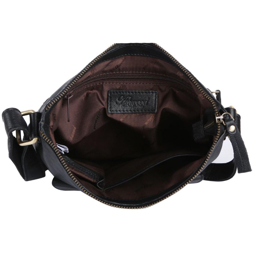 Ashwood Cross Body Leather Handbag Black Country Edit
