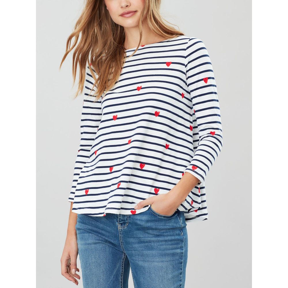 Joules Harbour Print Long Sleeve Jersey Top Country Edit