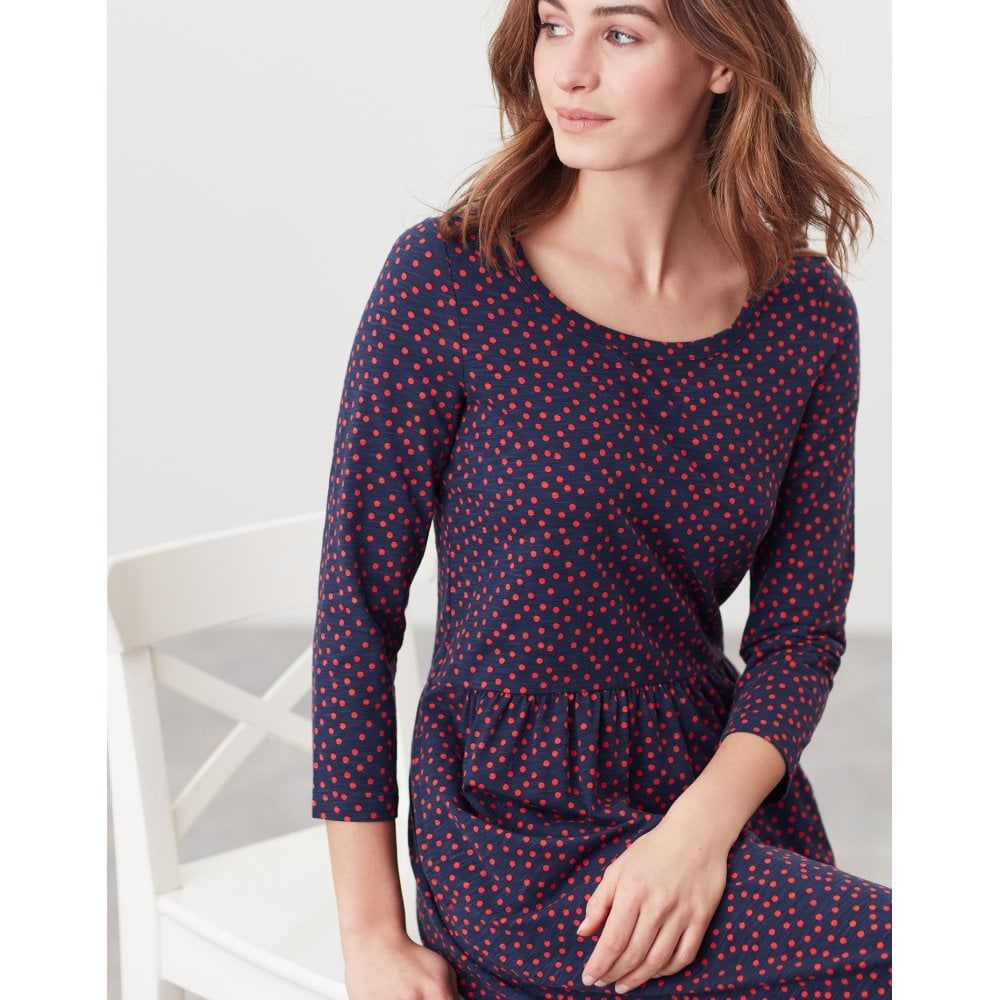 Joules Milana Print Dropped Waist Jersey Dress | Country Edit