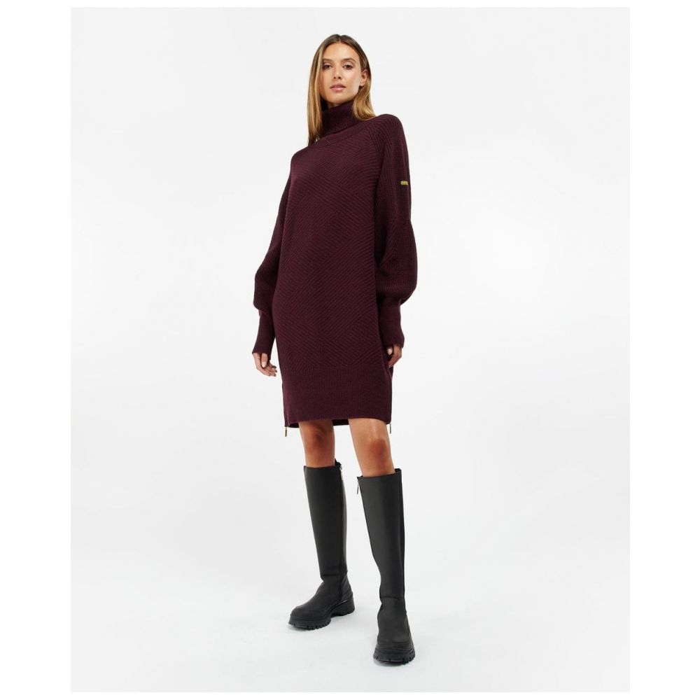 Barbour International Nebula Cut-Out Ribbed-Knit Dress